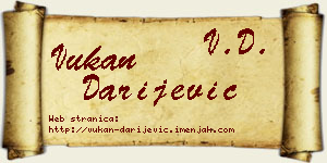 Vukan Darijević vizit kartica